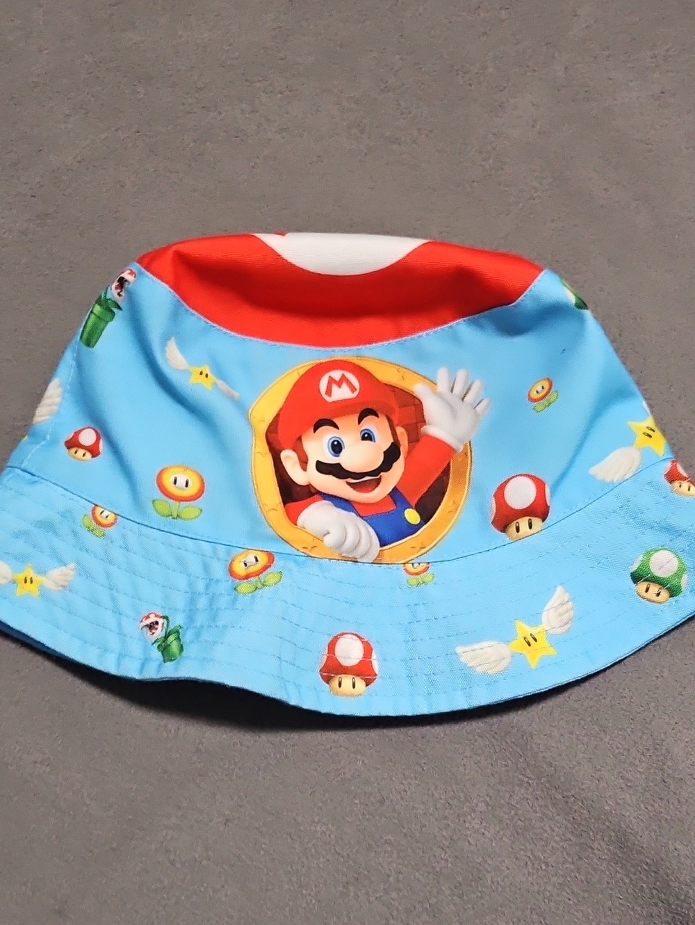 Super Mario Blue Kids Bucket Hat